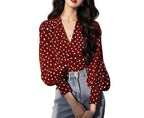 Rouge Charm Dots Top - modelita.nl