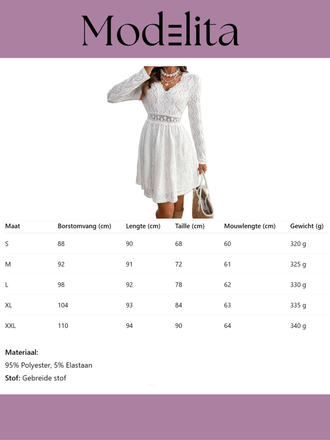 Shell Lace jurk - modelita.nl