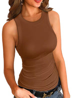 Slim Ribbed Halter Top - modelita.nl