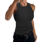 Slim Ribbed Halter Top - modelita.nl