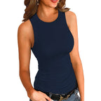 Slim Ribbed Halter Top - modelita.nl
