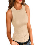 Slim Ribbed Halter Top - modelita.nl