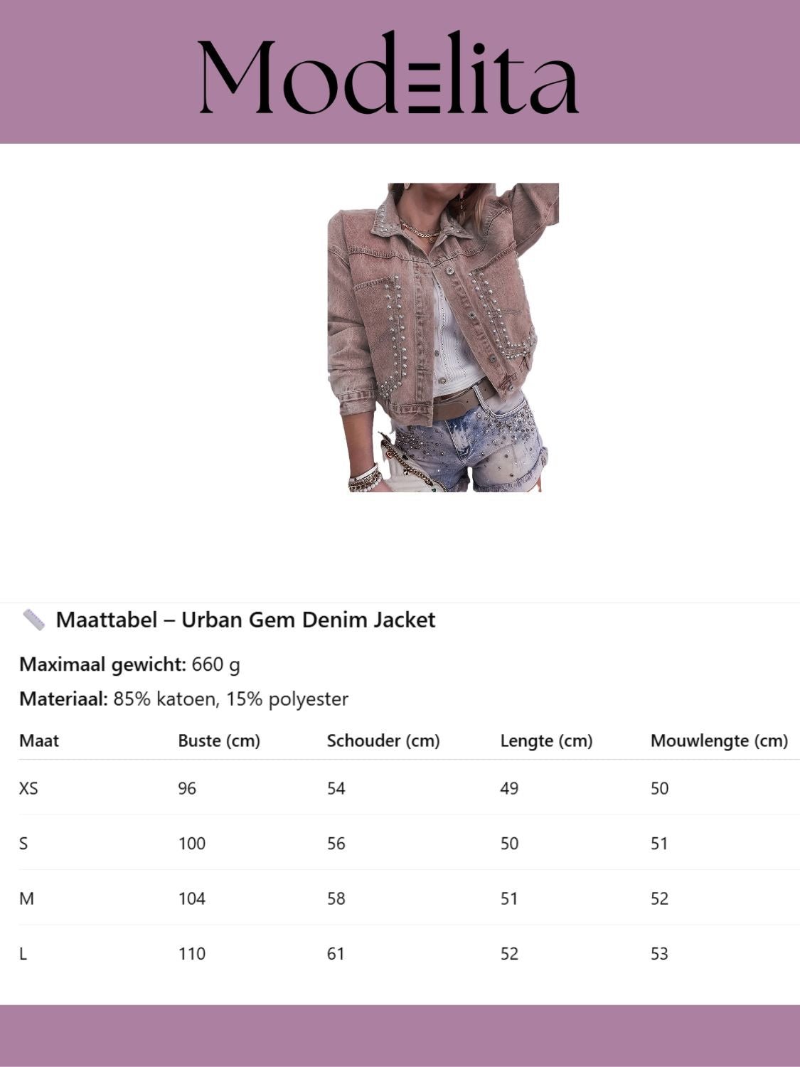 Urban Gem Denim Jacket - modelita.nl