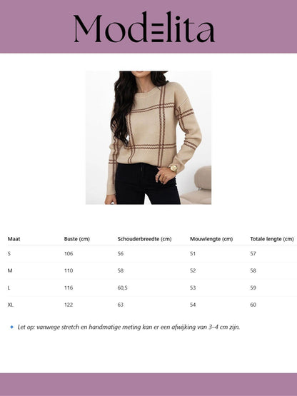 Urban Plaid Trui - modelita.nl