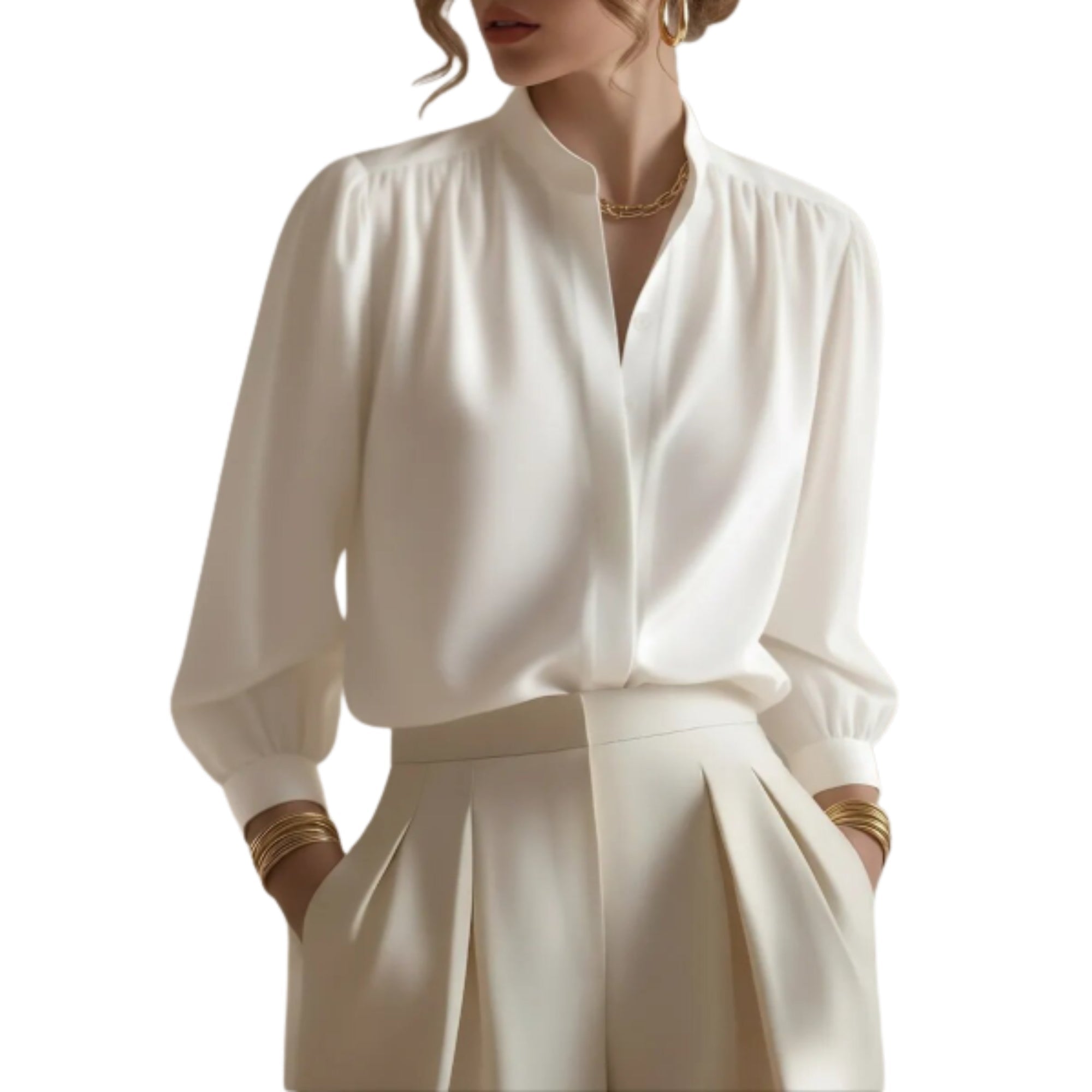 Valenne Satin Blouse - modelita.nl