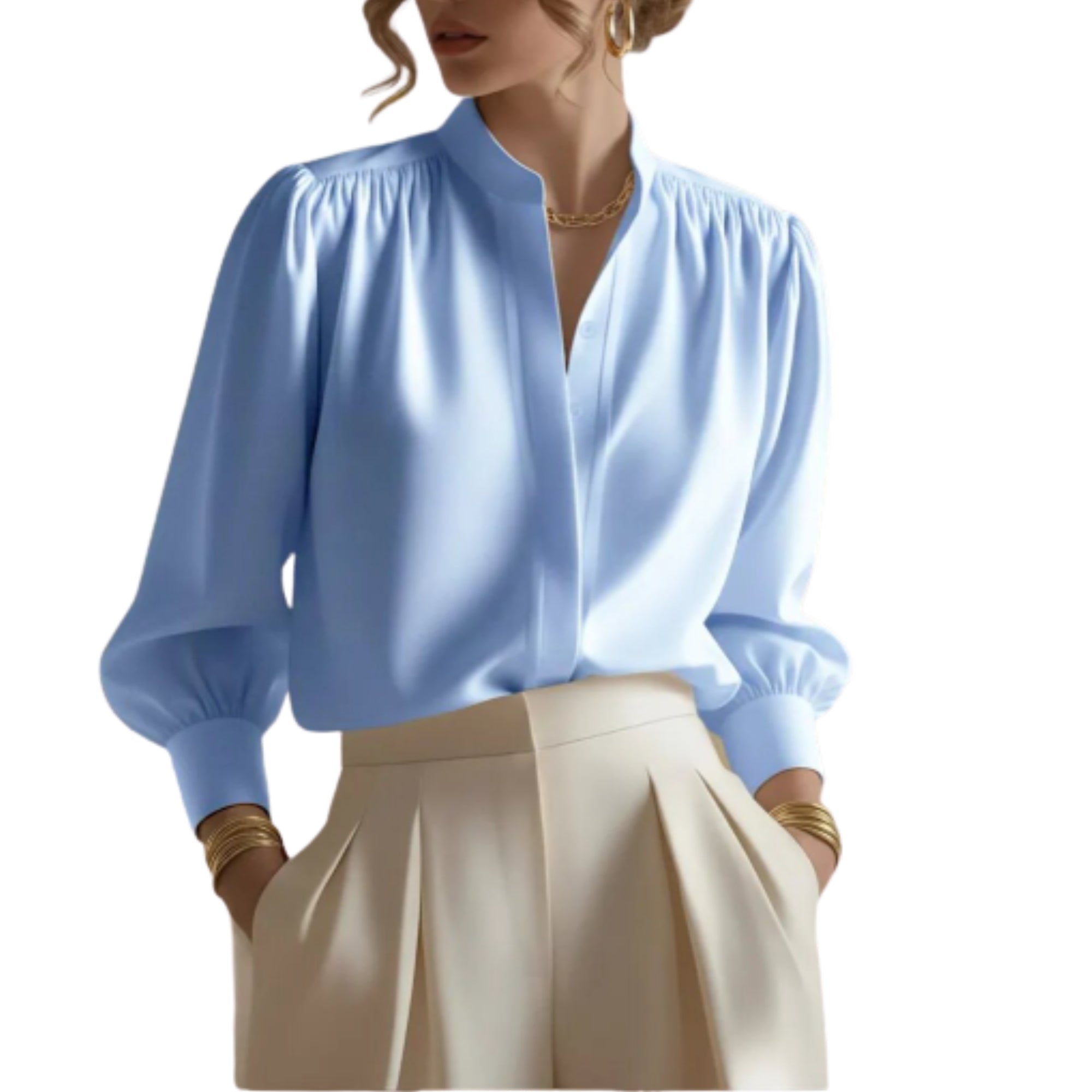 Valenne Satin Blouse - modelita.nl