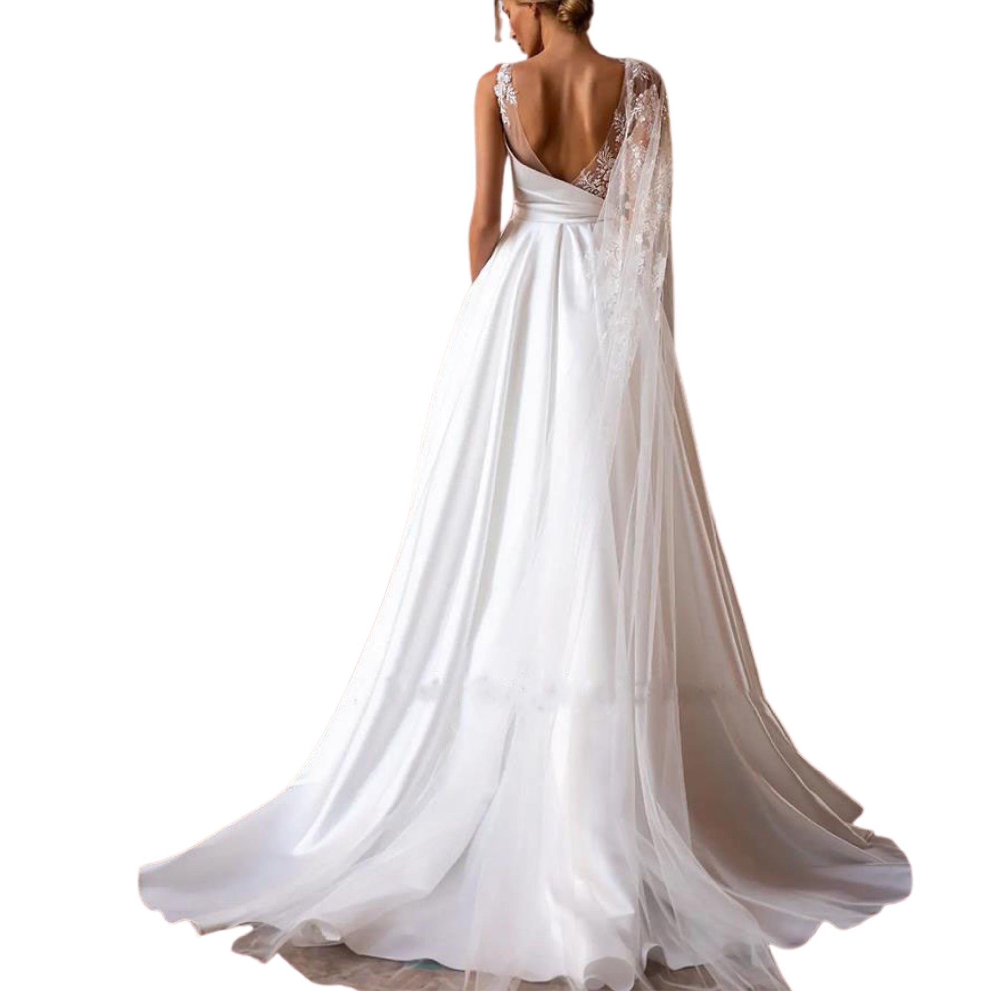 Veil Satin Bridal Jurk - modelita.nl