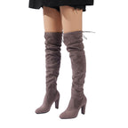 Velvet Frost Overknee Laarzen - modelita.nl