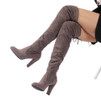 Velvet Frost Overknee Laarzen - modelita.nl