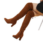 Velvet Frost Overknee Laarzen - modelita.nl