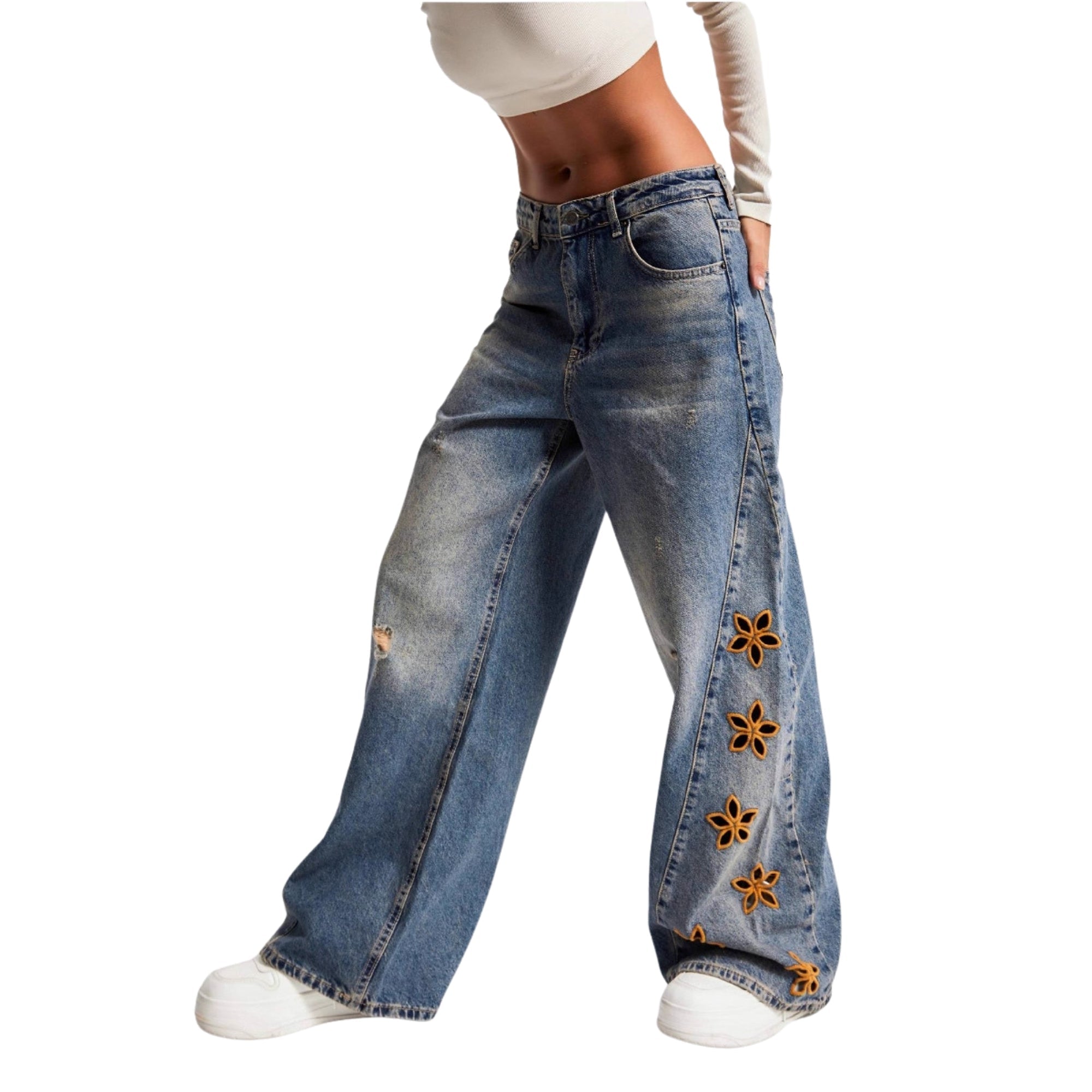 Wildflower Denim Jeans - modelita.nl