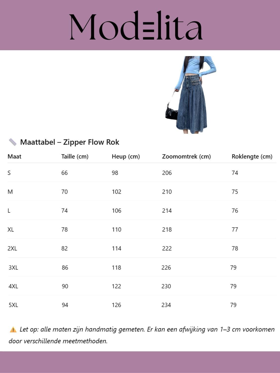 Zipper Flow Rok - modelita.nl